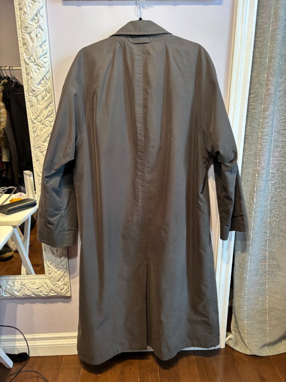 Bugatti Vintage Sleek Olive Green Trench Coat With Lining - Picture 5 of 9